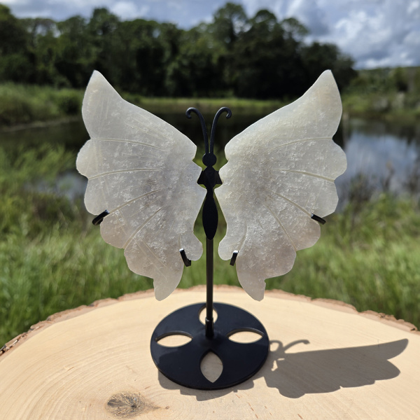 Moonstone Butterfly on Stand