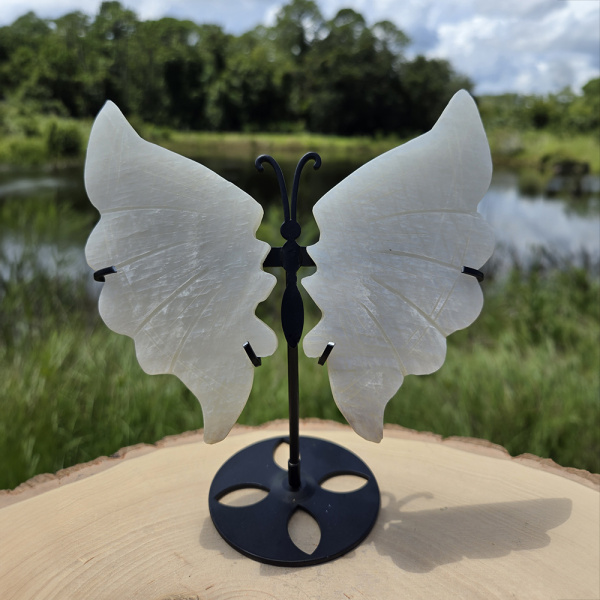 Moonstone Butterfly on Stand