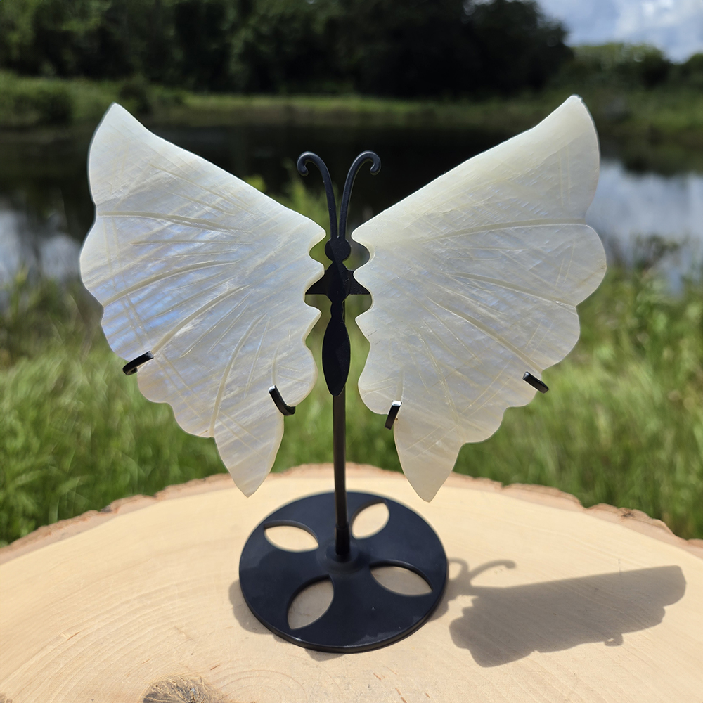 Moonstone Butterfly on Stand