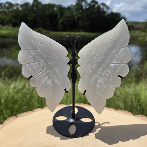 Moonstone Butterfly on Stand