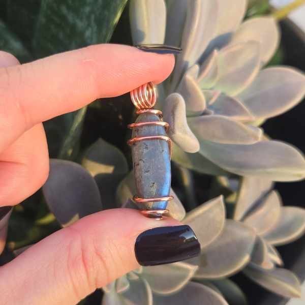 Labradorite Wire Wrapped Pendant