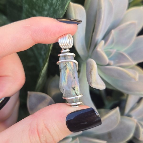 Labradorite Wire Wrapped Pendant