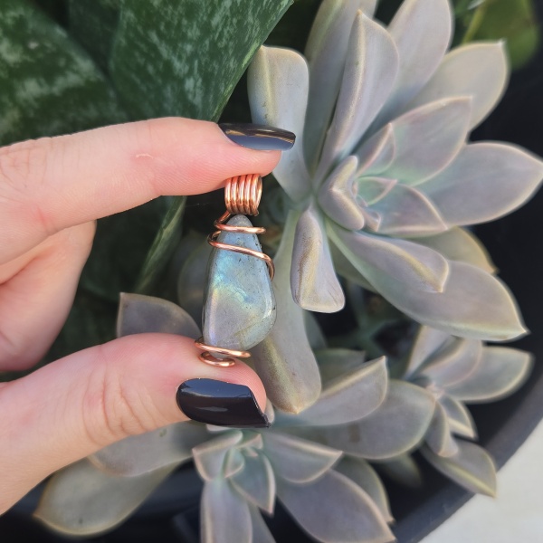 Labradorite Wire Wrapped Pendant