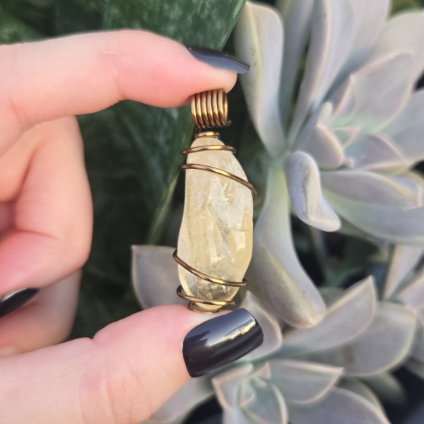 Citrine Wire Wrapped Pendant