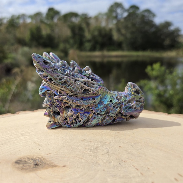 Sphalerite Aura Dragon Head Crystal
