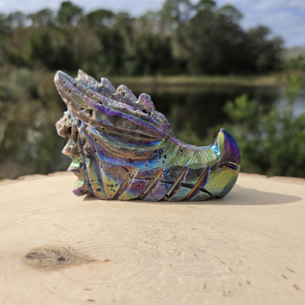 Sphalerite Aura Dragon Head Crystal