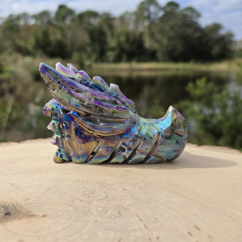 Sphalerite Aura Dragon Head Crystal
