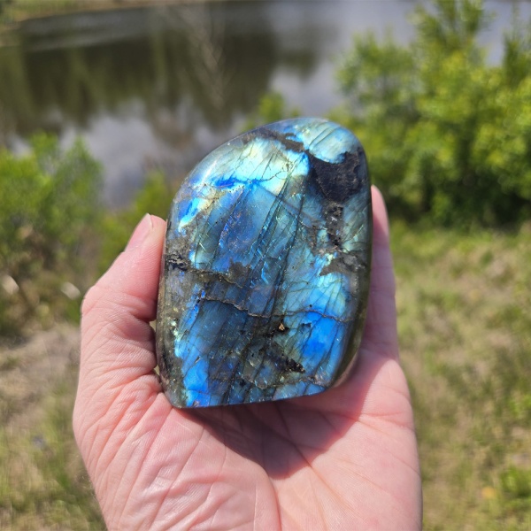 SWAN Comet–Charged Labradorite Polished Freeform - Limited Edition • Once-in-a-Million-Years Infusion