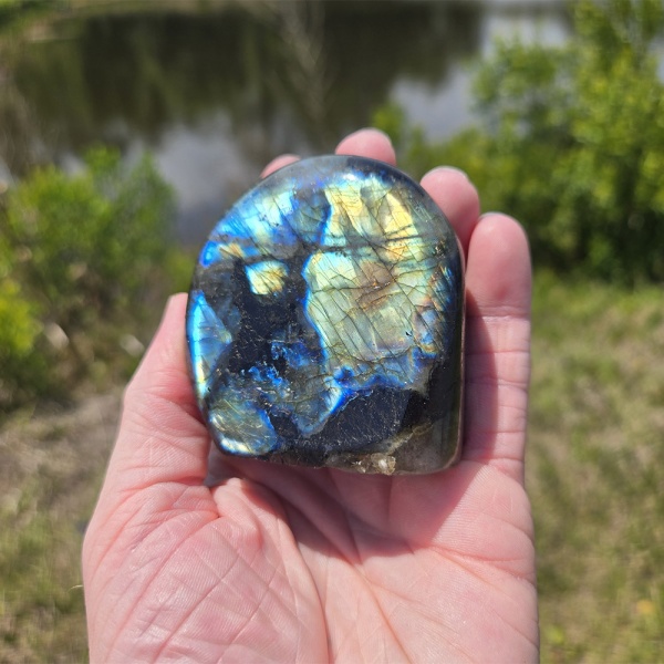 SWAN Comet–Charged Labradorite Polished Freeform - Limited Edition • Once-in-a-Million-Years Infusion