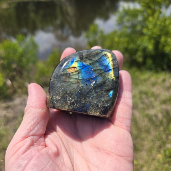 SWAN Comet–Charged Labradorite Polished Freeform - Limited Edition • Once-in-a-Million-Years Infusion