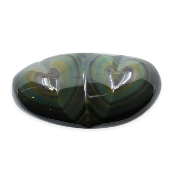 Rainbow Obsidian Double Heart - Image 2