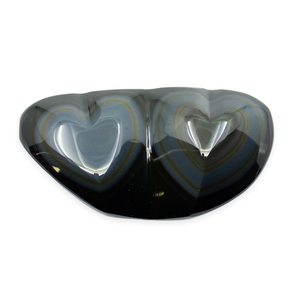 Rainbow Obsidian Double Heart - Image 2