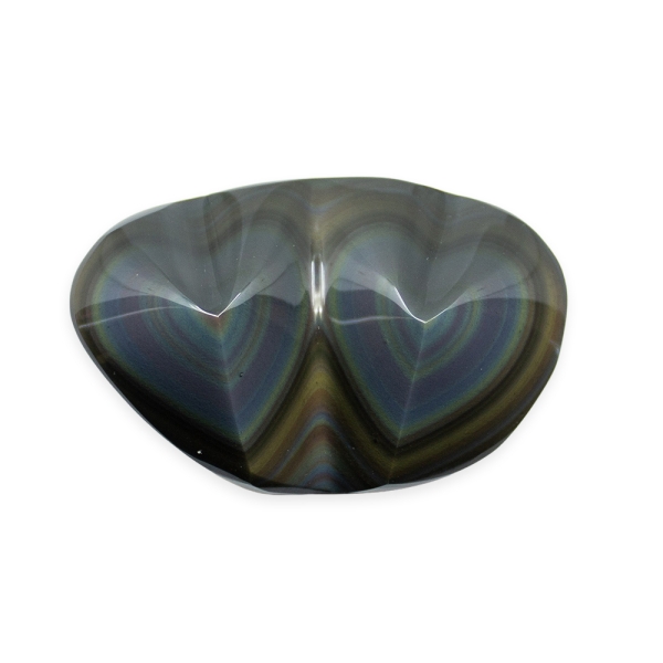 Rainbow Obsidian Double Heart - Image 2