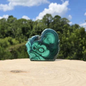 Polished Malachite Slice
