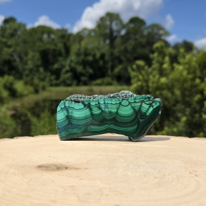 Polished Malachite Slice