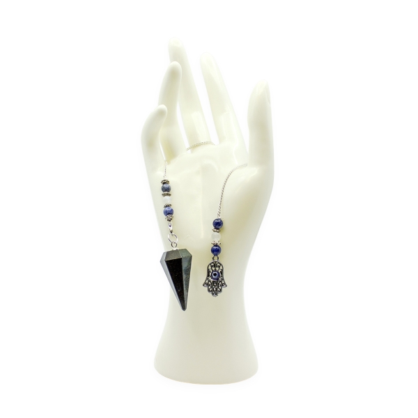 Blue Tiger's Eye Hexagonal Pendulum - Image 3