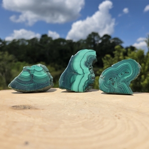 Polished Malachite Slice