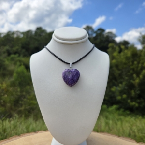 Charoite Heart Pendant