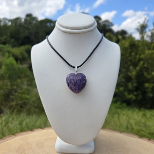 Charoite Heart Pendant