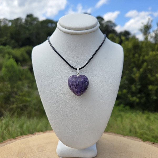 Charoite Heart Pendant