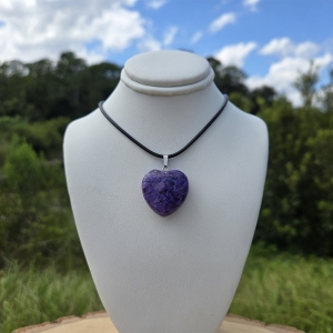 Charoite Heart Pendant