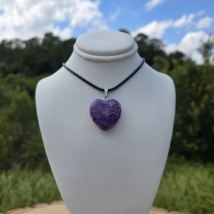 Charoite Heart Pendant
