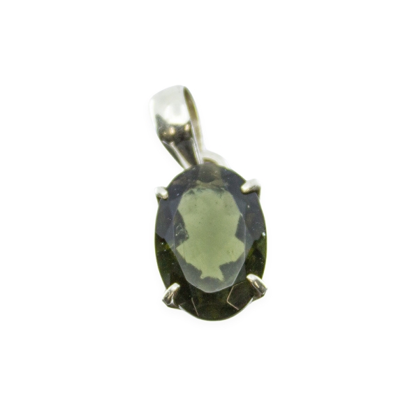 S.S. Moldavite Faceted Pendant - Image 2