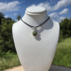 S.S. Moldavite Faceted Pendant
