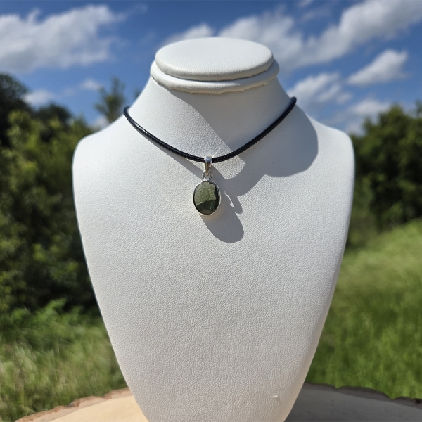 S.S. Moldavite Faceted Pendant