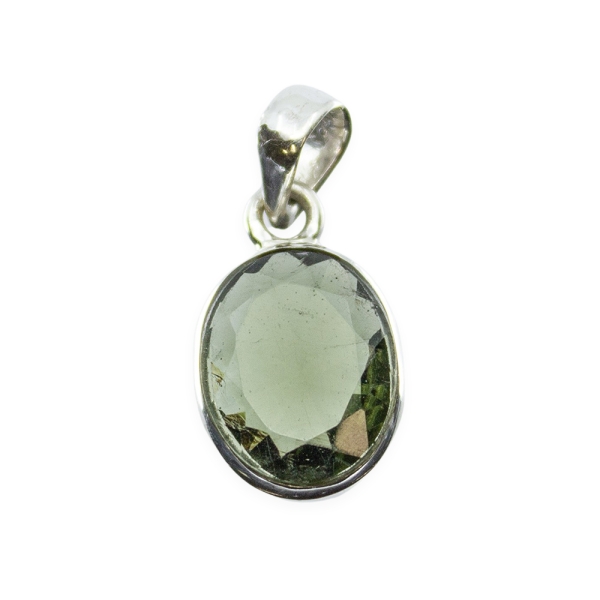 S.S. Moldavite Faceted Pendant - Image 2