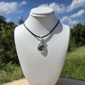 S.S. Moldavite Faceted Pendant