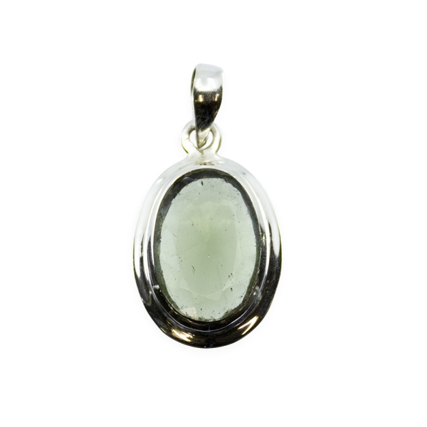 S.S. Moldavite Faceted Pendant - Image 2