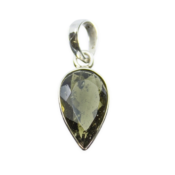 S.S. Moldavite Faceted Pendant - Image 2