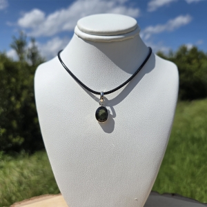 S.S. Moldavite Faceted Pendant