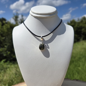 S.S. Moldavite Faceted Pendant