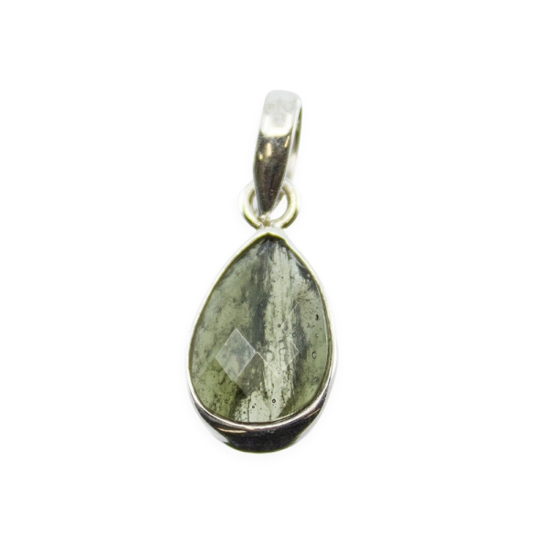 S.S. Moldavite Faceted Pendant - Image 2