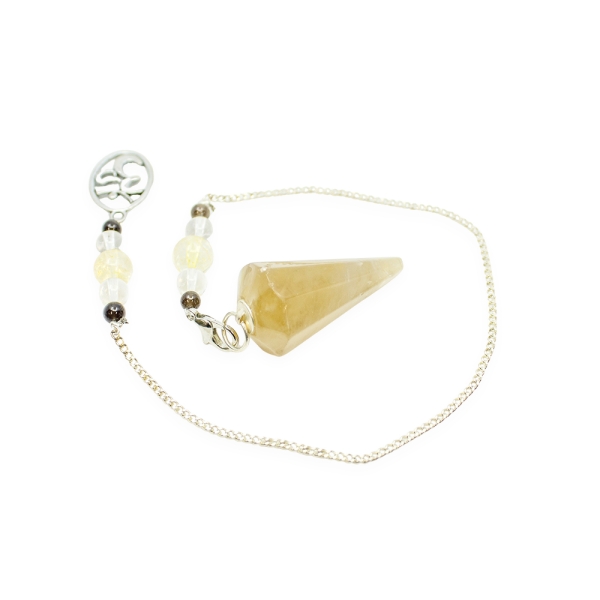 Citrine Hexagonal Pendulum with Om Charm - Image 4