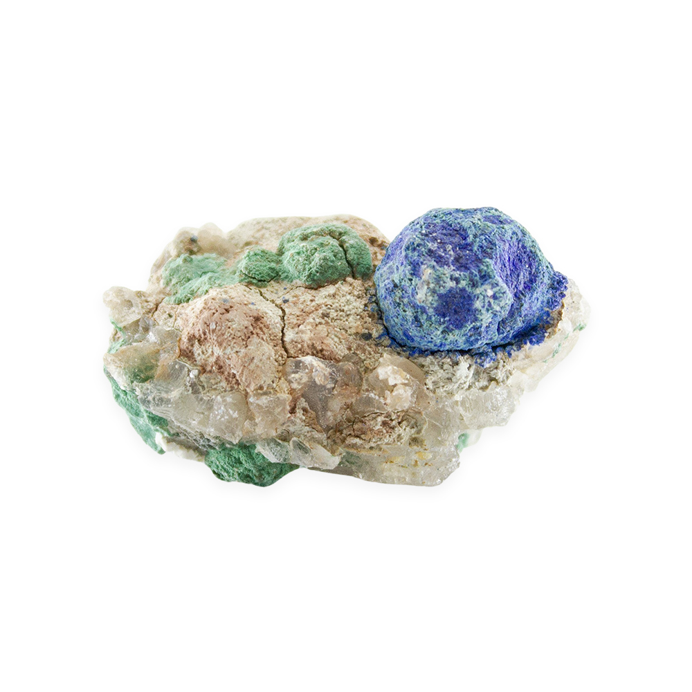 Blueberry Azurite and Malachite on Matrix - Image 2