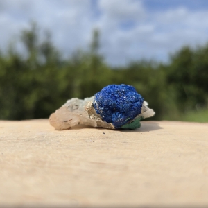 Blueberry Azurite and Malachite on Matrix