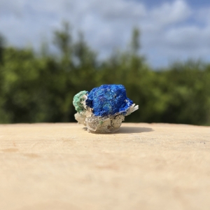 Blueberry Azurite and Malachite on Matrix