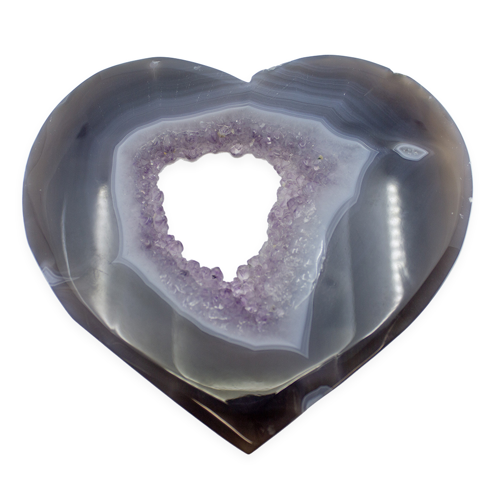 Amethyst Agate Heart on Stand - Image 2