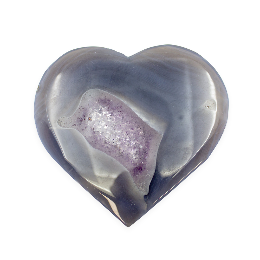 Amethyst Agate Heart on Stand - Image 3