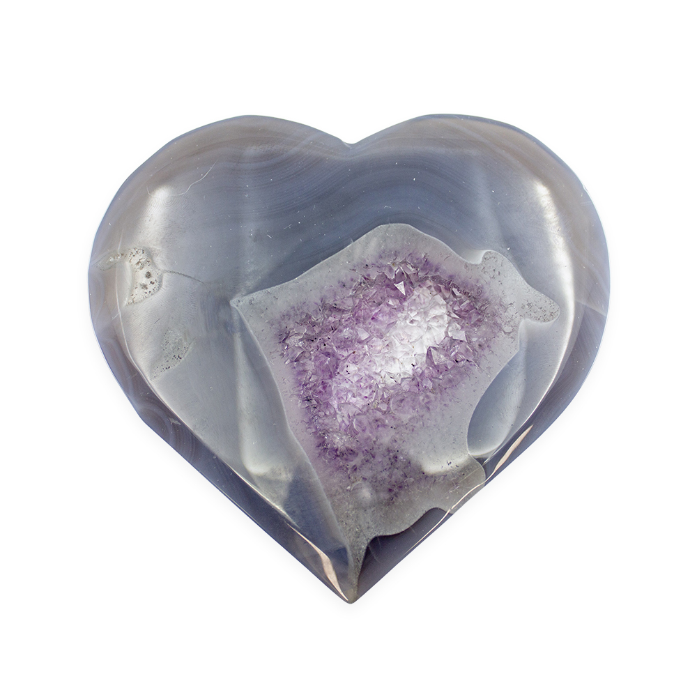 Amethyst Agate Heart on Stand - Image 2
