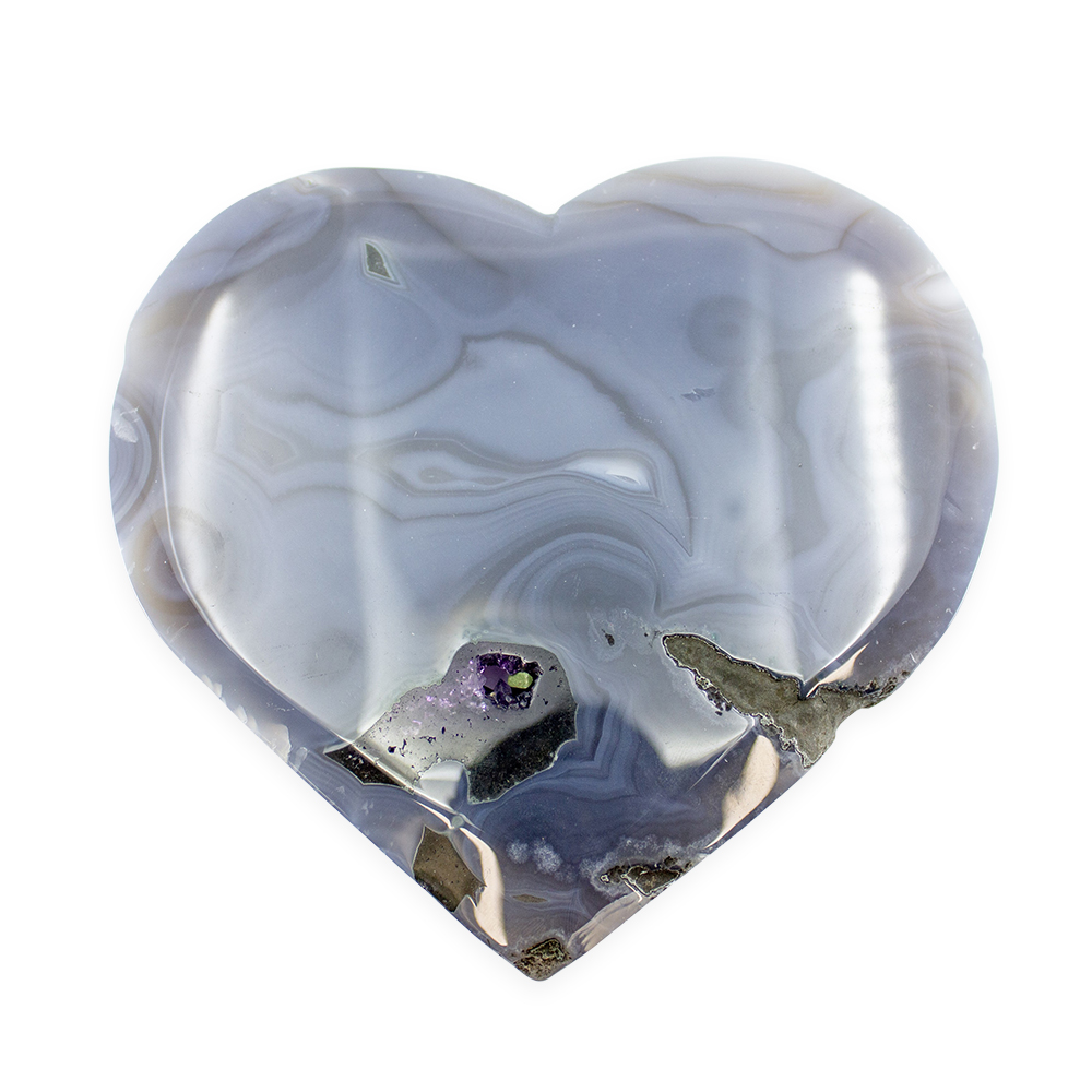 Amethyst Agate Heart on Stand - Image 3