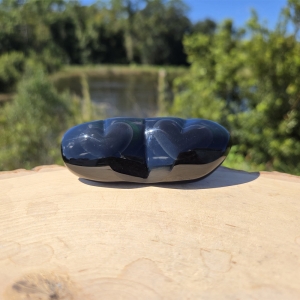 Rainbow Obsidian Double Heart