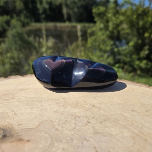 Rainbow Obsidian Double Heart