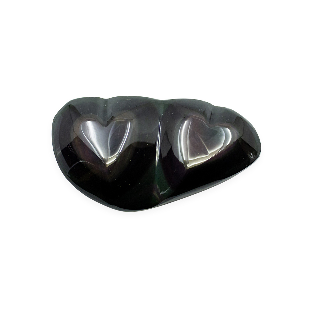 Rainbow Obsidian Double Heart - Image 3