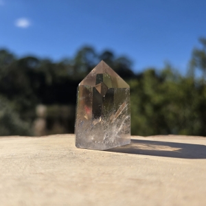 Smoky Quartz Polished Tower with Window