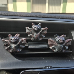 Obsidian Garnet Bat Car Vent Clip