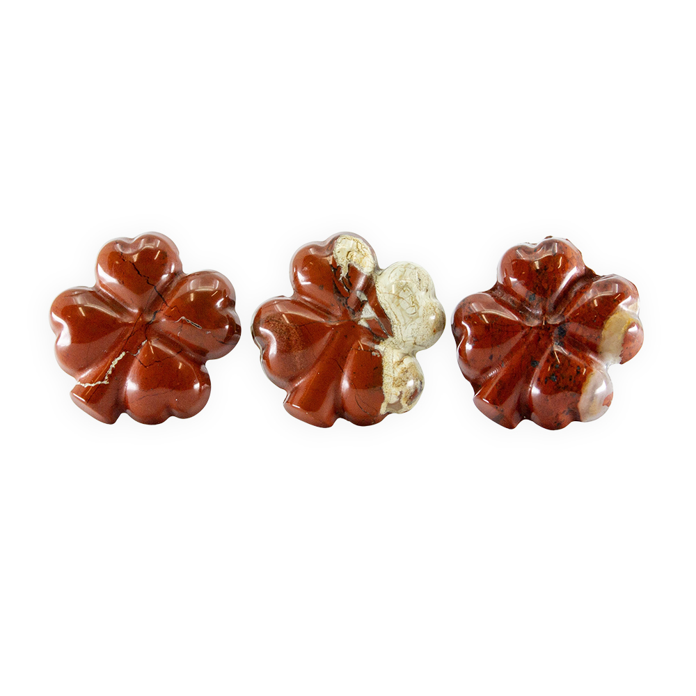 Red Jasper 4-Leaf Clover Car Vent Clip - Image 2